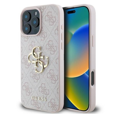 Guess nakładka 4G Big Logo do iPhone 16 Pro 6,3" GUHCP16L4GMGPI różowa Guess nakładka 4G Big Logo do iPhone 16 Pro 6,3" GUHCP16L4GMGPI różowa