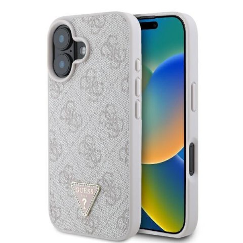 Guess nakładka Leather 4G Triangle Strass do iPhone 16 6,1" GUHCP16SP4TDPP różowa MagSafe Guess nakładka Leather 4G Triangle Strass do iPhone 16 6,1" GUHCP16SP4TDPP różowa MagSafe