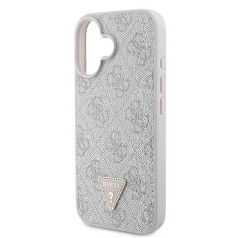 Guess nakładka Leather 4G Triangle Strass do iPhone 16 6,1" GUHCP16SP4TDPP różowa MagSafe Guess nakładka Leather 4G Triangle Strass do iPhone 16 6,1" GUHCP16SP4TDPP różowa MagSafe
