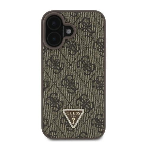 Guess nakładka Leather 4G Triangle Strass do iPhone 16 6,1" GUHCP16SP4TDPW brązowa MagSafe Guess nakładka Leather 4G Triangle Strass do iPhone 16 6,1" GUHCP16SP4TDPW brązowa MagSafe