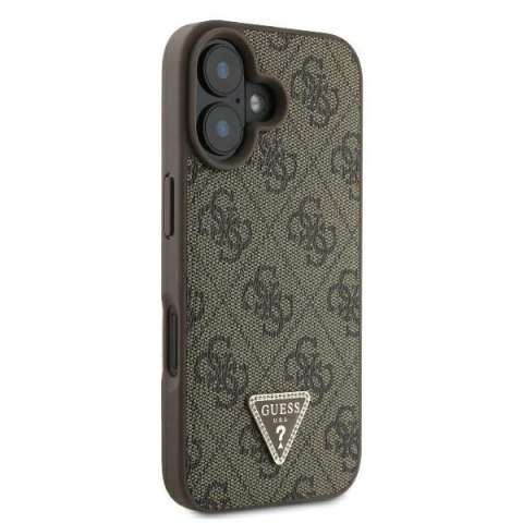 Guess nakładka Leather 4G Triangle Strass do iPhone 16 6,1" GUHCP16SP4TDPW brązowa MagSafe Guess nakładka Leather 4G Triangle Strass do iPhone 16 6,1" GUHCP16SP4TDPW brązowa MagSafe