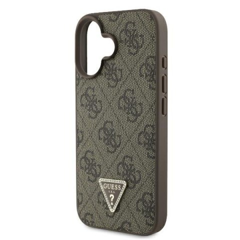Guess nakładka Leather 4G Triangle Strass do iPhone 16 6,1" GUHCP16SP4TDPW brązowa MagSafe Guess nakładka Leather 4G Triangle Strass do iPhone 16 6,1" GUHCP16SP4TDPW brązowa MagSafe