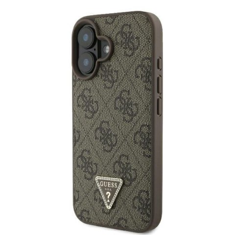 Guess nakładka Leather 4G Triangle Strass do iPhone 16 Plus 6,7" GUHCP16MP4TDPW brązowa MagSafe Guess nakładka Leather 4G Triangle Strass do iPhone 16 Plus 6,7" GUHCP16MP4TDPW brązowa MagSafe
