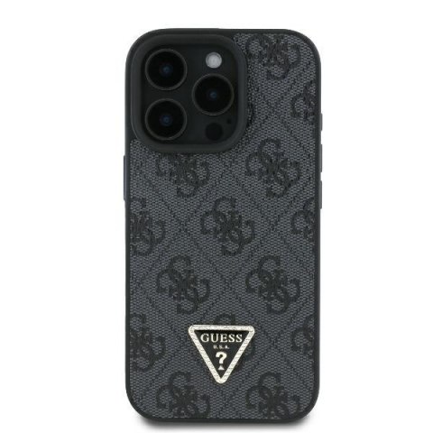 Guess nakładka Leather 4G Triangle Strass do iPhone 16 Pro 6,3" GUHCP16LP4TDPK czarna MagSafe Guess nakładka Leather 4G Triangle Strass do iPhone 16 Pro 6,3" GUHCP16LP4TDPK czarna MagSafe