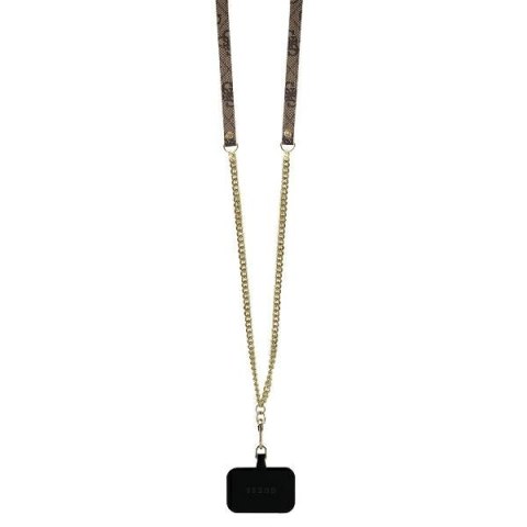 Guess nakładka Leather Metal Logo Strass Crossbody do iPhone 16 Pro Max 6,9" GUHCP16XP4TDSCPW brązowa Guess nakładka Leather Metal Logo Strass Crossbody do iPhone 16 Pro Max 6,9" GUHCP16XP4TDSCPW brązowa