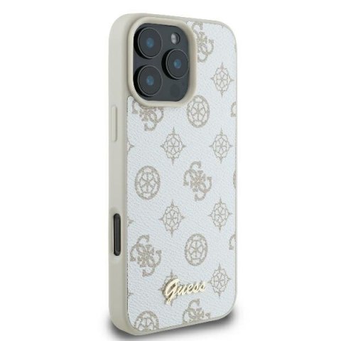 Guess nakładka Peony Script Logo do iPhone 16 Pro Max 6,9" GUHMP16XPGPYSH biała MagSafe