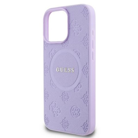Guess nakładka Saffiano Peony Classic Logo do iPhone 16 Pro Max 6,9" GUHMP16XPSAPSMEU purpurowa MagSafe