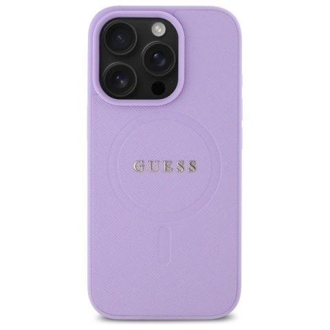 Guess nakładka Saffiano do iPhone 16 Pro Max 6,9" GUHMP16XPSAHMCU fioletowa MagSafe Guess nakładka Saffiano do iPhone 16 Pro Max 6,9" GUHMP16XPSAHMCU fioletowa MagSafe