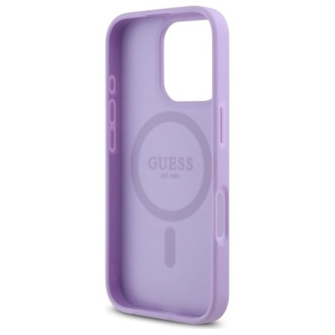 Guess nakładka Saffiano do iPhone 16 Pro Max 6,9" GUHMP16XPSAHMCU fioletowa MagSafe Guess nakładka Saffiano do iPhone 16 Pro Max 6,9" GUHMP16XPSAHMCU fioletowa MagSafe