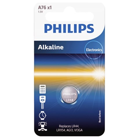 Bateria PHILIPS LR44/LR1154 Minicells Alkaline Blister 1szt Bateria PHILIPS LR44/LR1154 Minicells Alkaline Blister 1szt