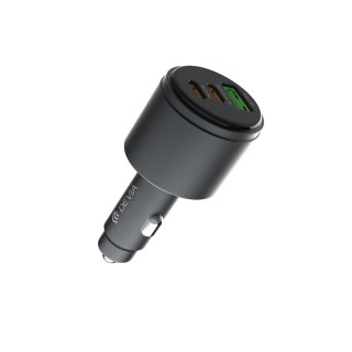 Devia ładowarka samochodowa Extreme Metal PD QC 116W 1x USB 2x USB-C czarna