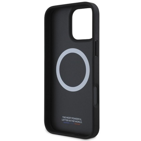BMW nakładka do iPhone 16 6,1" BMHMP16S23PUTRK Hardcase M Meshed Tricolor Stripes MagSafe czarna
