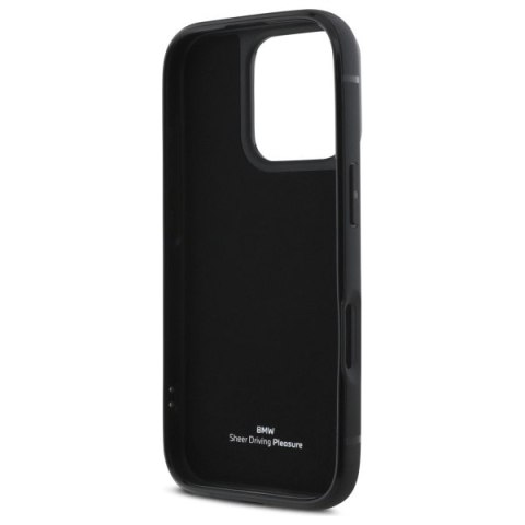 BMW nakładka do iPhone 16 Pro Max 6,9" BMHCP16X22RSEPK Hardcase Sign Leather Cardslot czarna