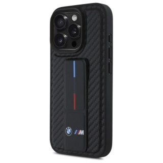 BMW nakładka do iPhone 16 Pro Max 6,9" BMHCP16XGSPCCK Hardcase M Grip Stand Smooth and Carbon czarna