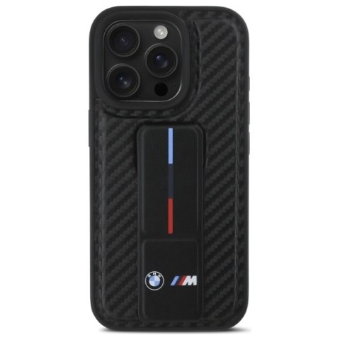 BMW nakładka do iPhone 16 Pro Max 6,9" BMHCP16XGSPCCK Hardcase M Grip Stand Smooth and Carbon czarna
