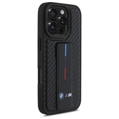 BMW nakładka do iPhone 16 Pro Max 6,9" BMHCP16XGSPCCK Hardcase M Grip Stand Smooth and Carbon czarna