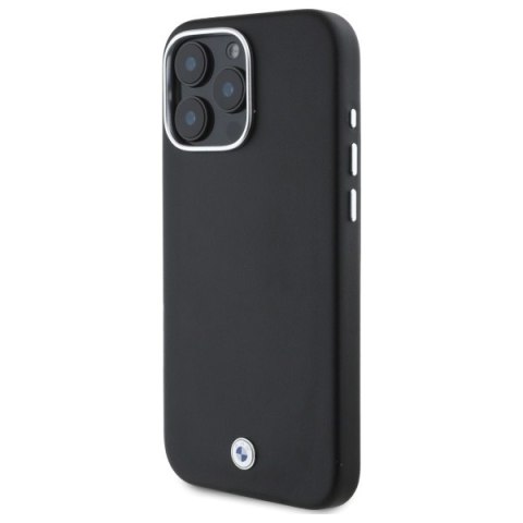 BMW nakładka do iPhone 16 Pro Max 6,9" BMHMP16X23PUFWK Hardcase Sign Full Wrapped Metal MagSafe czarna
