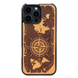 Bewood nakładka do iPhone 16 Pro Max 6,9" Róża Wiatrów Merbau