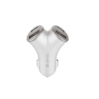 Devia ładowarka samochodowa Smart PD 48W 2x USB 2x USB-C srebrna