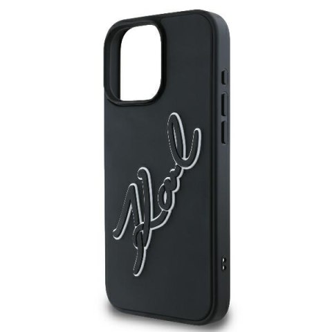Karl Lagerfeld nakładka do iPhone 16 Pro 6,3" KLHCP16L3DRKSDLK czarna Hardcase 3D Rubber Bicolor Signature Karl Lagerfeld nakładka do iPhone 16 Pro 6,3" KLHCP16L3DRKSDLK czarna Hardcase 3D Rubber Bicolor Signature