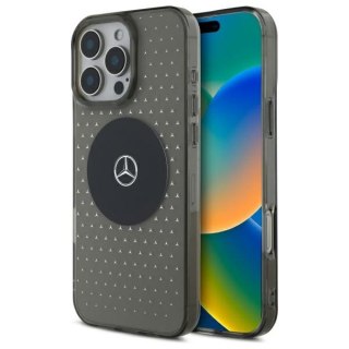 Mercedes nakładka do iPhone 16 Pro 6,3" MEHMP16L23HCPK Hardcase MB Case Star Pattern czarna