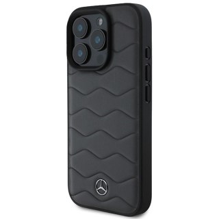 Mercedes nakładka do iPhone 16 Pro Max 6,9" MEHCP16X23RWRSA Hardcase MB Waves Leather szara