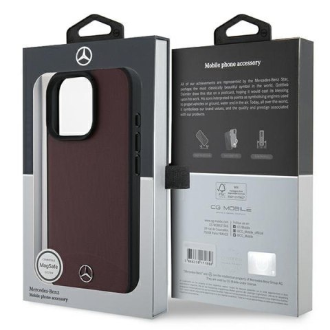 Mercedes nakładka do iPhone 16 Pro Max 6,9" MEHMP16X23RBARR Hardcase Textured And Plain Leather MagSafe czerwona Mercedes nakładka do iPhone 16 Pro Max 6,9" MEHMP16X23RBARR Hardcase Textured And Plain Leather MagSafe czerwona