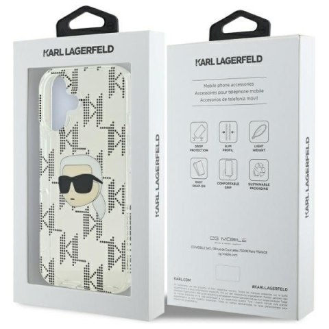 Karl Lagerfeld nakładka do iPhone 16 6,1" KLHCP16SHKLPKHT przezroczysta Hardcase IML Karl Head Electroplated Karl Lagerfeld nakładka do iPhone 16 6,1" KLHCP16SHKLPKHT przezroczysta Hardcase IML Karl Head Electroplated