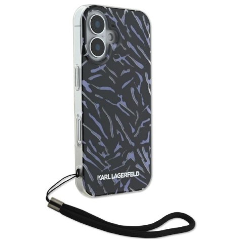 Karl Lagerfeld nakładka do iPhone 16 6,1" KLHCP16SHZBPKCCU fioletowa Hardcase Zebra With Cord Karl Lagerfeld nakładka do iPhone 16 6,1" KLHCP16SHZBPKCCU fioletowa Hardcase Zebra With Cord