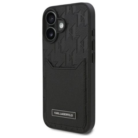 Karl Lagerfeld nakładka do iPhone 16 6,1" KLHCP16SPGKHPRPK czarna Hardcase Cardslots Monogram Karl Lagerfeld nakładka do iPhone 16 6,1" KLHCP16SPGKHPRPK czarna Hardcase Cardslots Monogram