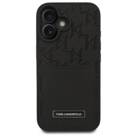 Karl Lagerfeld nakładka do iPhone 16 6,1" KLHCP16SPGKHPRPK czarna Hardcase Cardslots Monogram Karl Lagerfeld nakładka do iPhone 16 6,1" KLHCP16SPGKHPRPK czarna Hardcase Cardslots Monogram