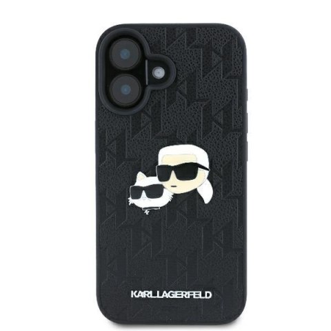 Karl Lagerfeld nakładka do iPhone 16 6,1" KLHCP16SPGKLKCPK czarna Hardcase Monogram Karl&Choupette Head Pin Karl Lagerfeld nakładka do iPhone 16 6,1" KLHCP16SPGKLKCPK czarna Hardcase Monogram Karl&Choupette Head Pin
