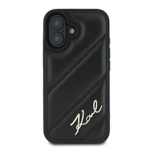 Karl Lagerfeld nakładka do iPhone 16 6,1" KLHCP16SPQDSMGK czarna Hardcase Quilted Signature Karl Lagerfeld nakładka do iPhone 16 6,1" KLHCP16SPQDSMGK czarna Hardcase Quilted Signature