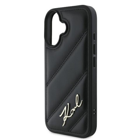 Karl Lagerfeld nakładka do iPhone 16 6,1" KLHCP16SPQDSMGK czarna Hardcase Quilted Signature Karl Lagerfeld nakładka do iPhone 16 6,1" KLHCP16SPQDSMGK czarna Hardcase Quilted Signature