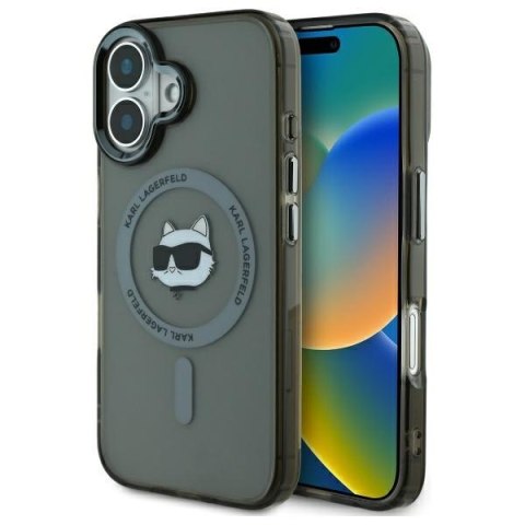 Karl Lagerfeld nakładka do iPhone 16 6,1" KLHMP16SHLSCHK czarna Hardcase IML Metal Choupette Head MagSafe Karl Lagerfeld nakładka do iPhone 16 6,1" KLHMP16SHLSCHK czarna Hardcase IML Metal Choupette Head MagSafe