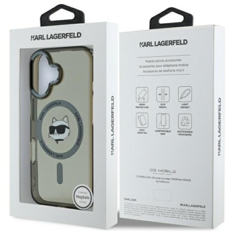 Karl Lagerfeld nakładka do iPhone 16 6,1" KLHMP16SHLSCHK czarna Hardcase IML Metal Choupette Head MagSafe Karl Lagerfeld nakładka do iPhone 16 6,1" KLHMP16SHLSCHK czarna Hardcase IML Metal Choupette Head MagSafe