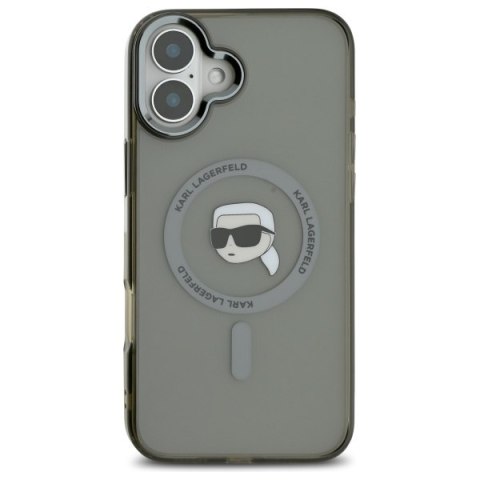 Karl Lagerfeld nakładka do iPhone 16 6,1" KLHMP16SHLSKIK czarna Hardcase IML Metal Karl Head MagSafe Karl Lagerfeld nakładka do iPhone 16 6,1" KLHMP16SHLSKIK czarna Hardcase IML Metal Karl Head MagSafe