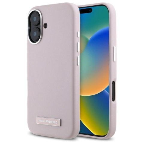 Karl Lagerfeld nakładka do iPhone 16 6,1" KLHMP16SPGMSRPP różowa Hardcase FW Metal Plate MagSafe Karl Lagerfeld nakładka do iPhone 16 6,1" KLHMP16SPGMSRPP różowa Hardcase FW Metal Plate MagSafe