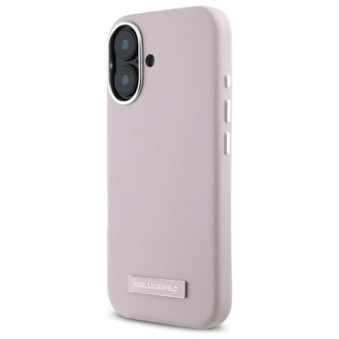 Karl Lagerfeld nakładka do iPhone 16 6,1" KLHMP16SPGMSRPP różowa Hardcase FW Metal Plate MagSafe Karl Lagerfeld nakładka do iPhone 16 6,1" KLHMP16SPGMSRPP różowa Hardcase FW Metal Plate MagSafe