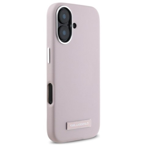 Karl Lagerfeld nakładka do iPhone 16 6,1" KLHMP16SPGMSRPP różowa Hardcase FW Metal Plate MagSafe Karl Lagerfeld nakładka do iPhone 16 6,1" KLHMP16SPGMSRPP różowa Hardcase FW Metal Plate MagSafe