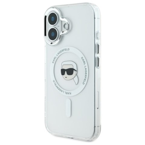 Karl Lagerfeld nakładka do iPhone 16 Plus 6,7" KLHMP16MHLSKIH biała Hardcase IML Metal Karl Head MagSafe Karl Lagerfeld nakładka do iPhone 16 Plus 6,7" KLHMP16MHLSKIH biała Hardcase IML Metal Karl Head MagSafe