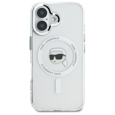 Karl Lagerfeld nakładka do iPhone 16 Plus 6,7" KLHMP16MHLSKIH biała Hardcase IML Metal Karl Head MagSafe Karl Lagerfeld nakładka do iPhone 16 Plus 6,7" KLHMP16MHLSKIH biała Hardcase IML Metal Karl Head MagSafe