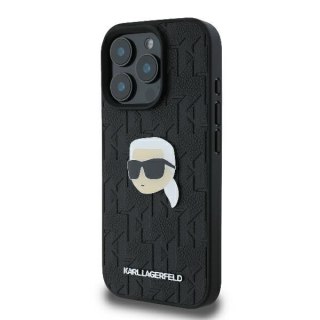 Karl Lagerfeld nakładka do iPhone 16 Pro 6,3" KLHCP16LPGKLKIPK czarna Hardcase Monogram Karl Head Pin