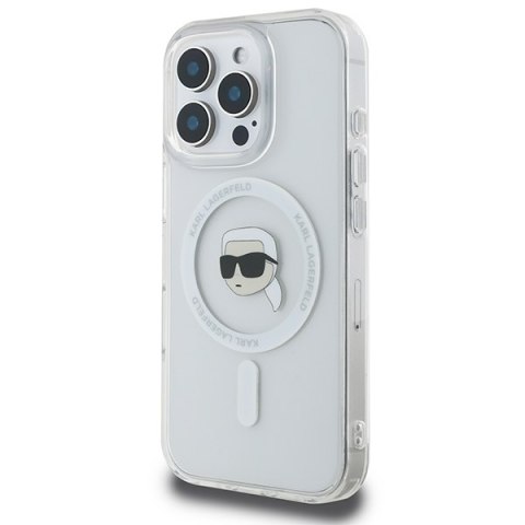 Karl Lagerfeld nakładka do iPhone 16 Pro 6,3" KLHMP16LHLSKIH biała Hardcase IML Metal Karl Head MagSafe Karl Lagerfeld nakładka do iPhone 16 Pro 6,3" KLHMP16LHLSKIH biała Hardcase IML Metal Karl Head MagSafe