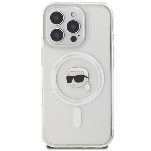 Karl Lagerfeld nakładka do iPhone 16 Pro 6,3" KLHMP16LHLSKIH biała Hardcase IML Metal Karl Head MagSafe Karl Lagerfeld nakładka do iPhone 16 Pro 6,3" KLHMP16LHLSKIH biała Hardcase IML Metal Karl Head MagSafe