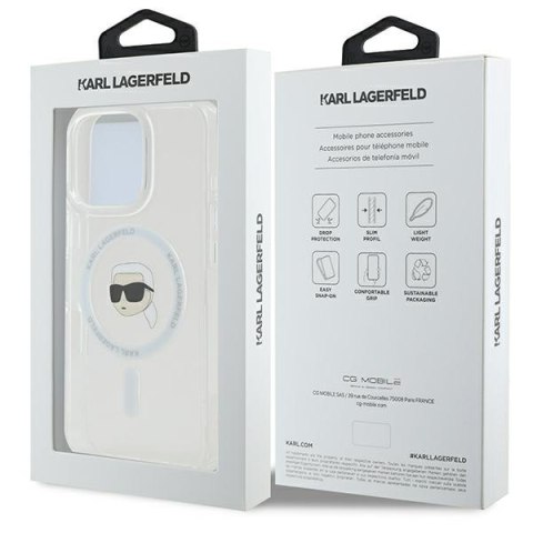 Karl Lagerfeld nakładka do iPhone 16 Pro 6,3" KLHMP16LHLSKIH biała Hardcase IML Metal Karl Head MagSafe Karl Lagerfeld nakładka do iPhone 16 Pro 6,3" KLHMP16LHLSKIH biała Hardcase IML Metal Karl Head MagSafe