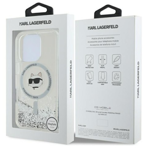 Karl Lagerfeld nakładka do iPhone 16 Pro 6,3" KLHMP16LLGCHSGH przezroczysta Hardcase Liquid Glitter Choupette Head MagSafe Karl Lagerfeld nakładka do iPhone 16 Pro 6,3" KLHMP16LLGCHSGH przezroczysta Hardcase Liquid Glitter Choupette Head MagSafe