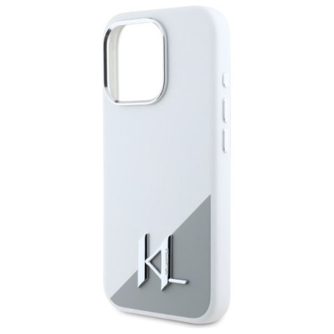Karl Lagerfeld nakładka do iPhone 16 Pro 6,3" KLHMP16LSCMKMPCH biała Hardcase Silicone Shadow Metal Initial MagSafe Karl Lagerfeld nakładka do iPhone 16 Pro 6,3" KLHMP16LSCMKMPCH biała Hardcase Silicone Shadow Metal Initial MagSafe