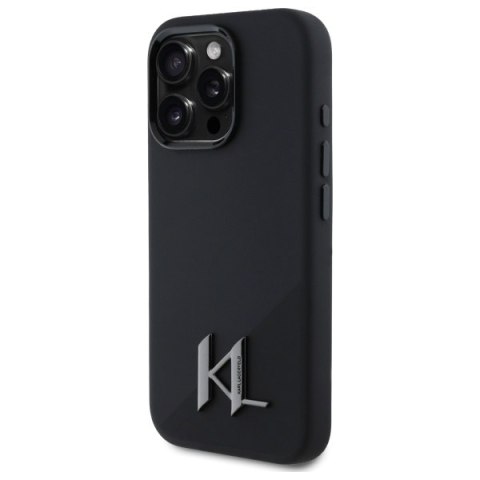 Karl Lagerfeld nakładka do iPhone 16 Pro 6,3" KLHMP16LSCMKMPCK czarna Hardcase Silicone Shadow Metal Initial MagSafe Karl Lagerfeld nakładka do iPhone 16 Pro 6,3" KLHMP16LSCMKMPCK czarna Hardcase Silicone Shadow Metal Initial MagSafe