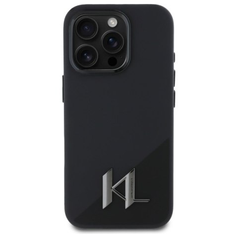 Karl Lagerfeld nakładka do iPhone 16 Pro 6,3" KLHMP16LSCMKMPCK czarna Hardcase Silicone Shadow Metal Initial MagSafe Karl Lagerfeld nakładka do iPhone 16 Pro 6,3" KLHMP16LSCMKMPCK czarna Hardcase Silicone Shadow Metal Initial MagSafe